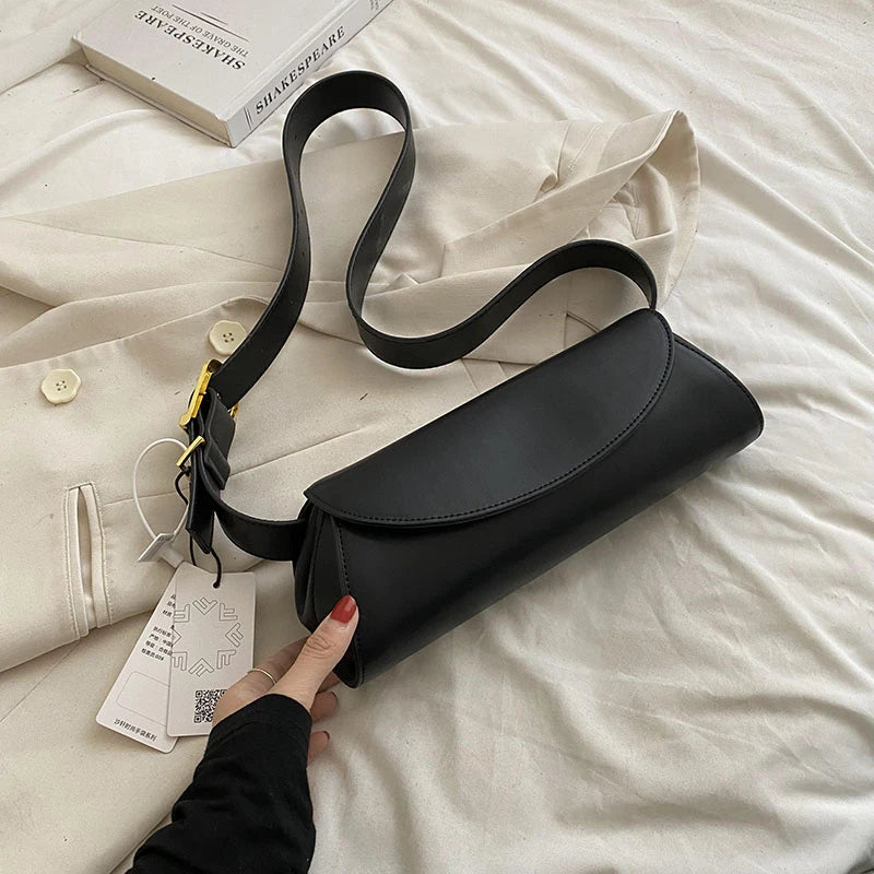 Adjustable Wide Strap Shoulder Bag for Women Underarm Small Retro Bag Antumn Winter Handbag Shopper Purse Fashion Crossbody Bag