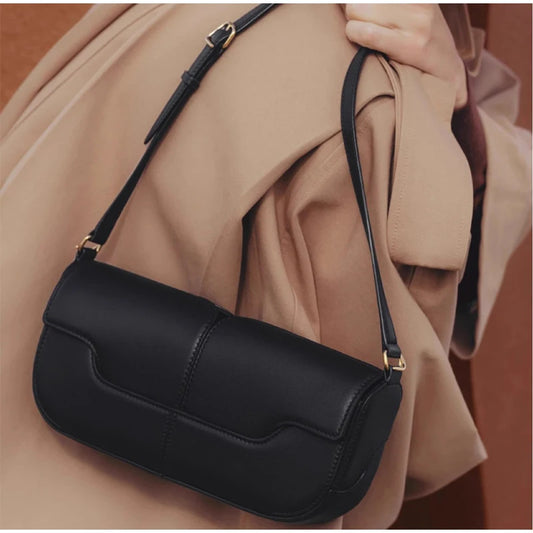 French Designer Long Clutch Bag Luxury Woman Shoulder Underarm Stick Bag Shoulder Bag Brand Chic Compact Horizontal Saddle Bags