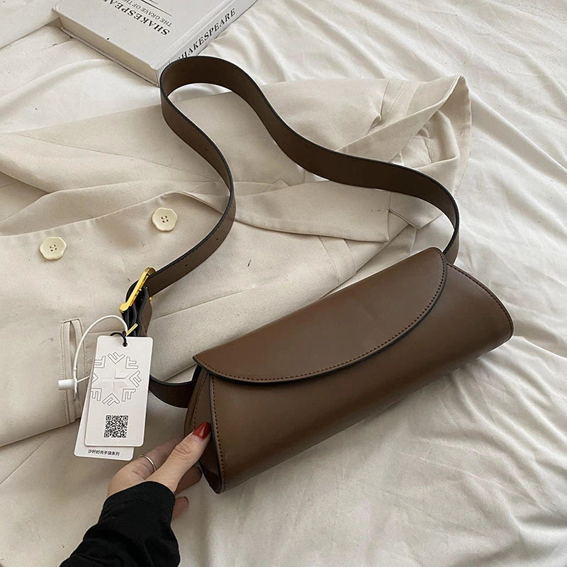 Adjustable Wide Strap Shoulder Bag for Women Underarm Small Retro Bag Antumn Winter Handbag Shopper Purse Fashion Crossbody Bag