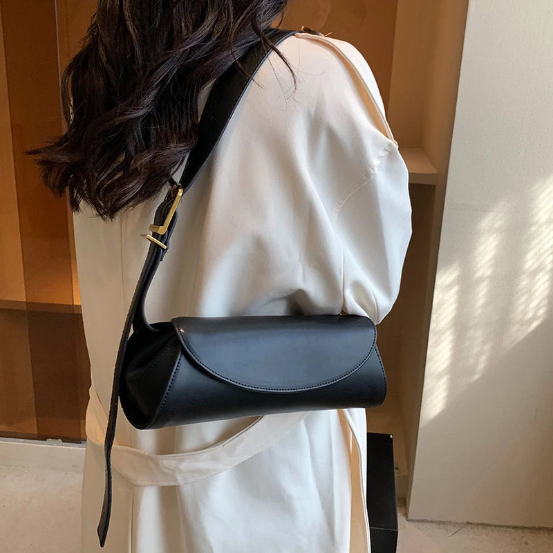Adjustable Wide Strap Shoulder Bag for Women Underarm Small Retro Bag Antumn Winter Handbag Shopper Purse Fashion Crossbody Bag