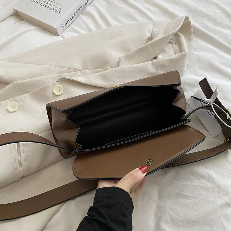 Adjustable Wide Strap Shoulder Bag for Women Underarm Small Retro Bag Antumn Winter Handbag Shopper Purse Fashion Crossbody Bag
